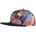 gorra-plana-multicolor-snapback-peacock-linen-de-djinns