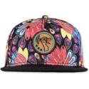 gorra-plana-multicolor-snapback-peacock-linen-de-djinns