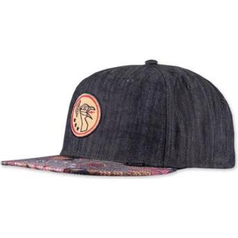 Schwarze Snapback-Cap Peacock Linen Rev von Djinns