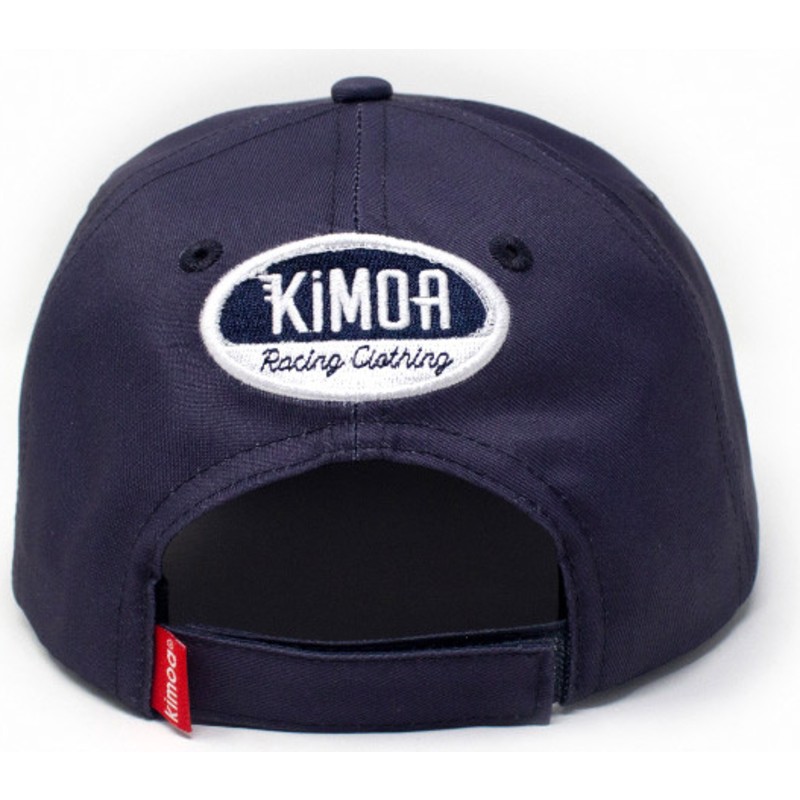 kimoa-curved-brim-racing-14-navy-blue-adjustable-cap