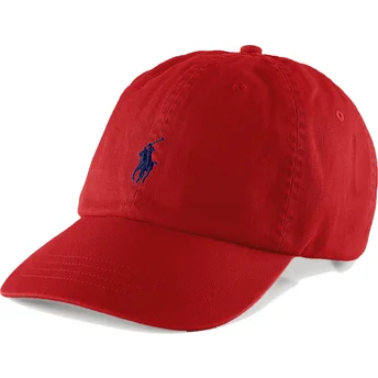 Šiltovky zaoblená červená nastaviteľný pásik Cotton Chino Classic Sport Polo Ralph Lauren