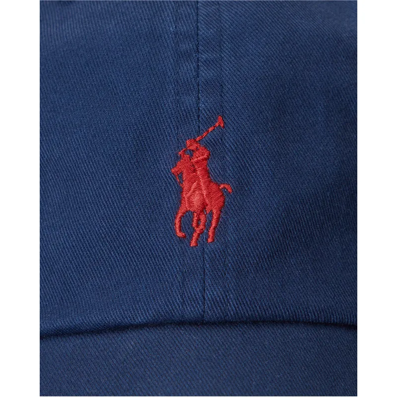 marineblaue-verstellbare-curved-cap-mit-rotem-logo-cotton-chino-classic-sport-von-polo-ralph-lauren
