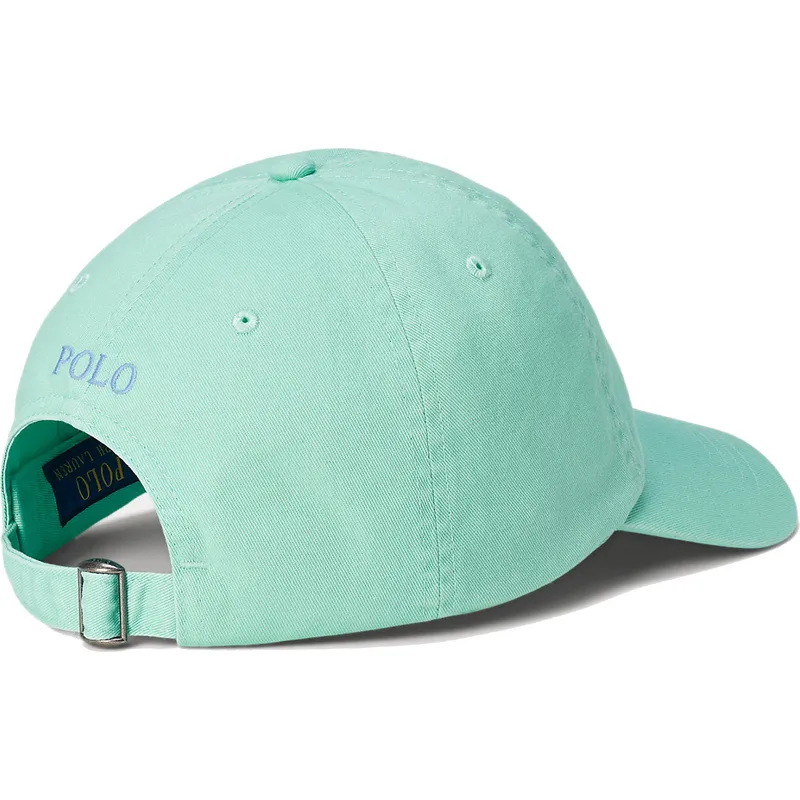 hellgrune-verstellbare-curved-cap-mit-blauem-logo-cotton-chino-classic-sport-von-polo-ralph-lauren