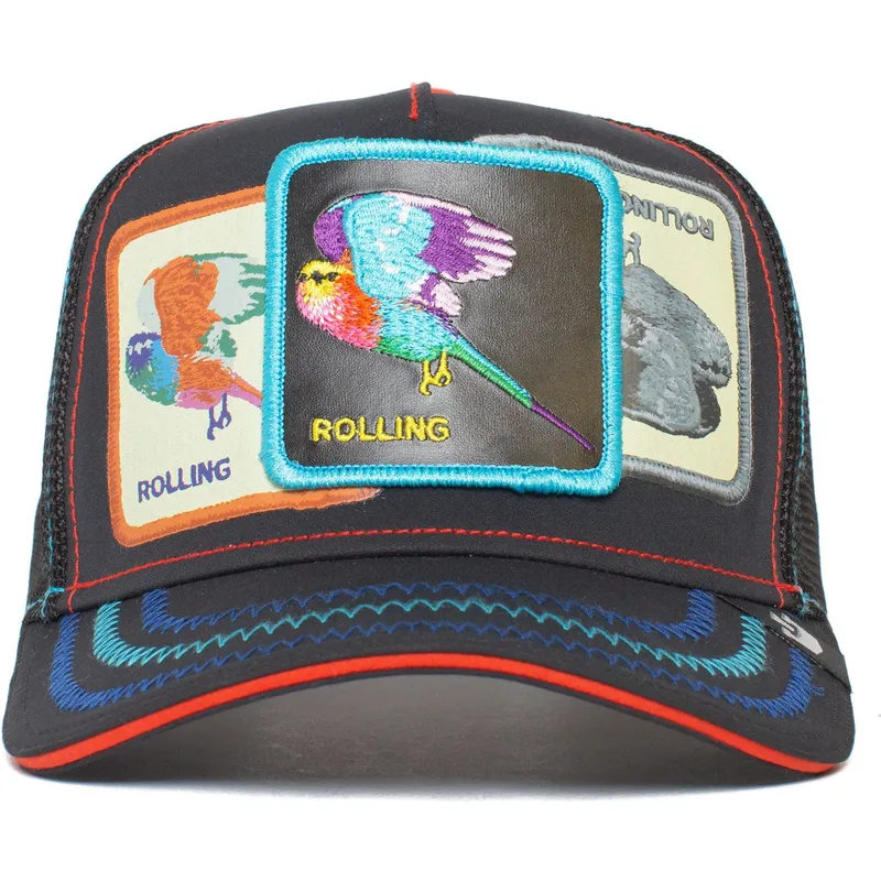 siltovky-zaoblena-kamionista-cierna-snapback-pajaro-rolling-rrolling-this-is-the-drip-the-farm-the-farm-de-goorin-bros