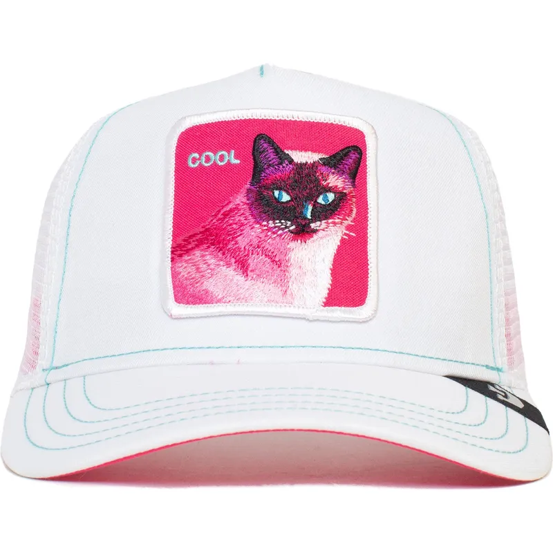 siltovky-zaoblena-kamionista-biely-snapback-gato-cool-kitty-trip-the-farm-the-farm-de-goorin-bros