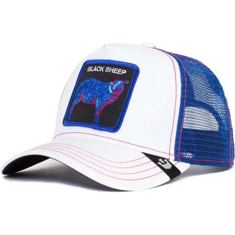 siltovky-zaoblena-kamionista-biely-snapback-oveja-black-sheep-trip-the-farm-the-farm-de-goorin-bros