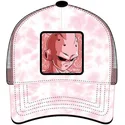 rosa-weisse-trucker-kappe-kid-buu-kid3-dragon-ball-von-capslab