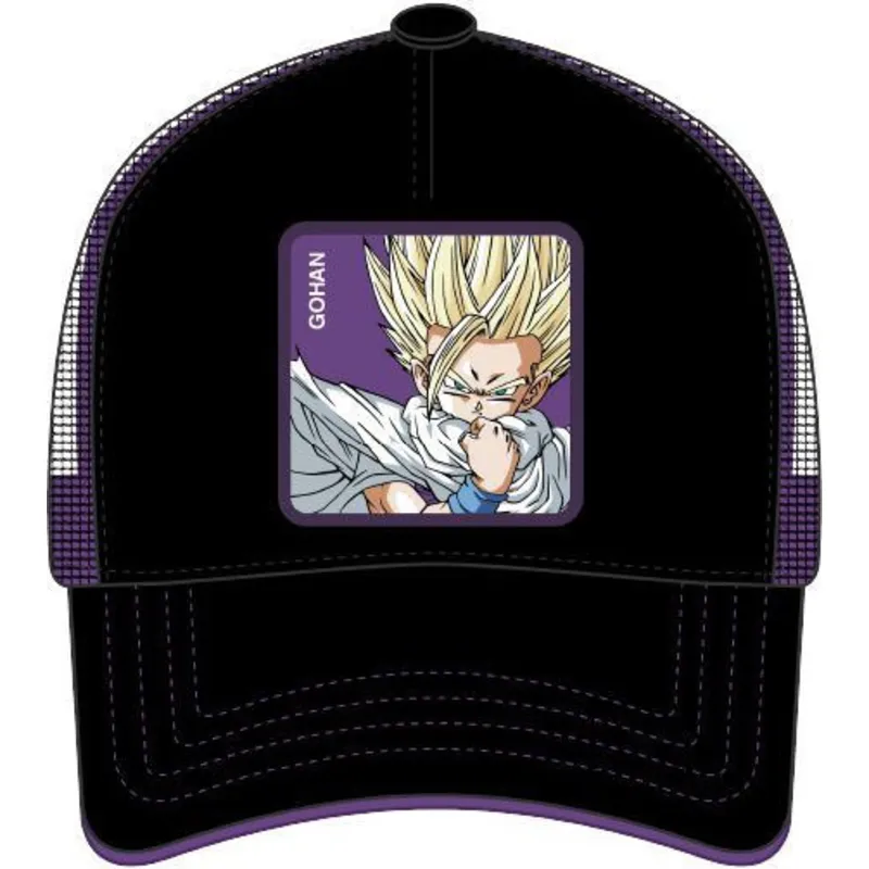 siltovka-zaoblena-cierna-snapback-super-saiyan-2-goh1-son-gohan-dragon-ball-capslab