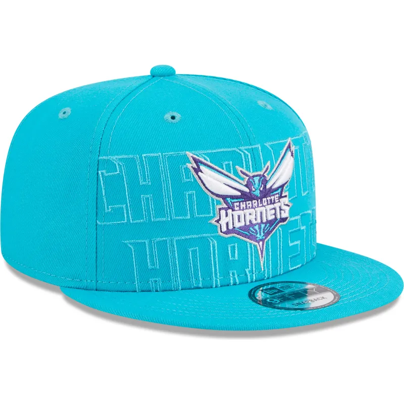 siltovka-rovna-modra-snapback-9fifty-draft-edition-2023-charlotte-hornets-nba-new-era