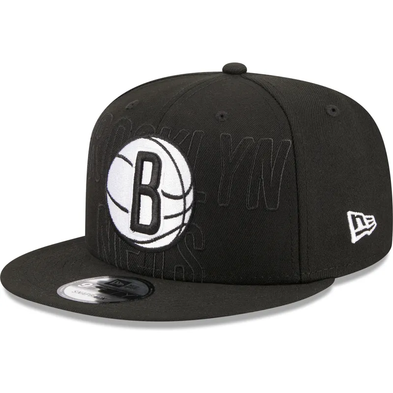schwarze-flache-snapback-kappe-9fifty-draft-edition-2023-der-brooklyn-nets-nba-von-new-era