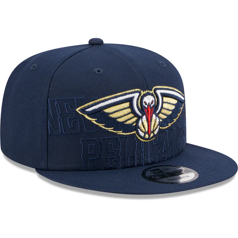 marineblaue-flache-snapback-kappe-9fifty-draft-edition-2023-der-new-orleans-pelicans-nba-von-new-era