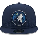 marineblaue-snapback-kappe-9fifty-draft-edition-2023-der-minnesota-timberwolves-nba-von-new-era