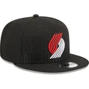 schwarze-flache-snapback-kappe-9fifty-draft-edition-2023-der-portland-trail-blazers-nba-von-new-era