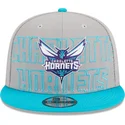 siltovka-rovna-siva-snapback-9fifty-draft-edition-2023-charlotte-hornets-nba-new-era