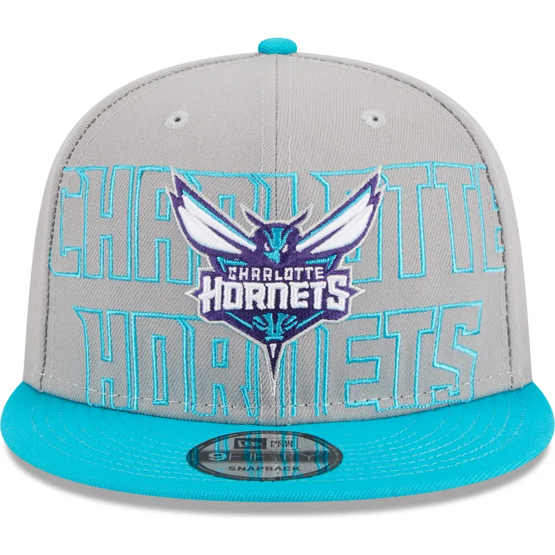 siltovka-rovna-siva-snapback-9fifty-draft-edition-2023-charlotte-hornets-nba-new-era