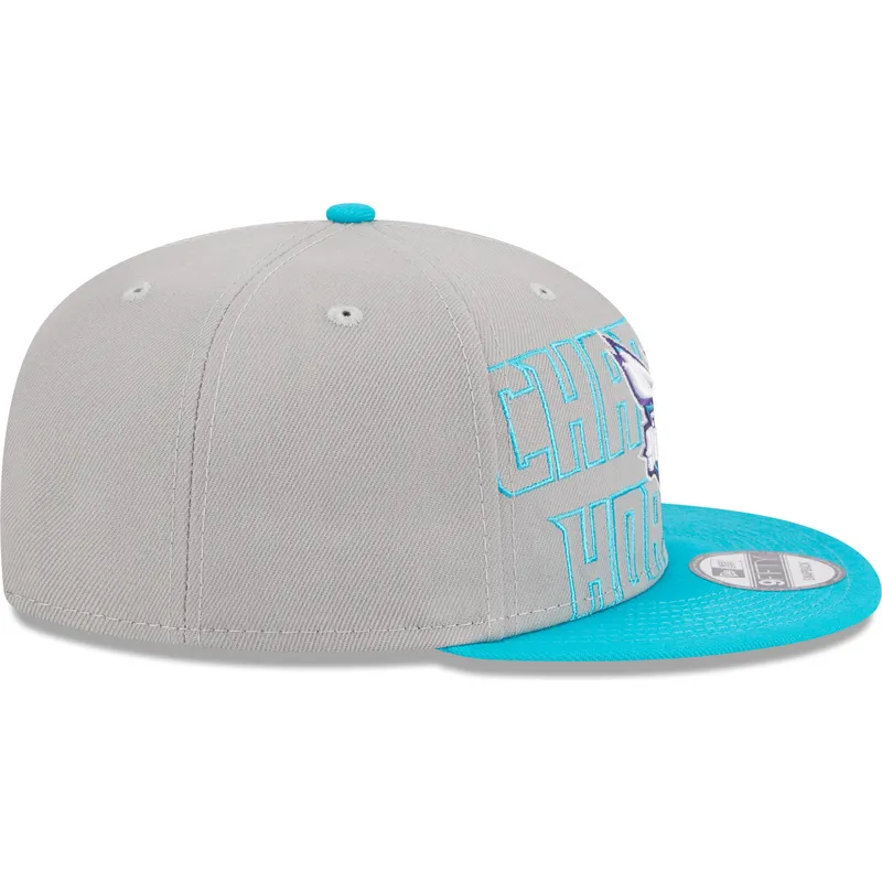 siltovka-rovna-siva-snapback-9fifty-draft-edition-2023-charlotte-hornets-nba-new-era