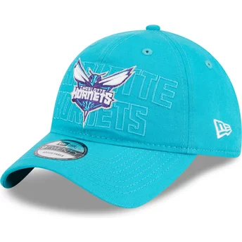New Era Curved Brim 9TWENTY Draft Edition 2023 Charlotte Hornets NBA Blue Adjustable Cap