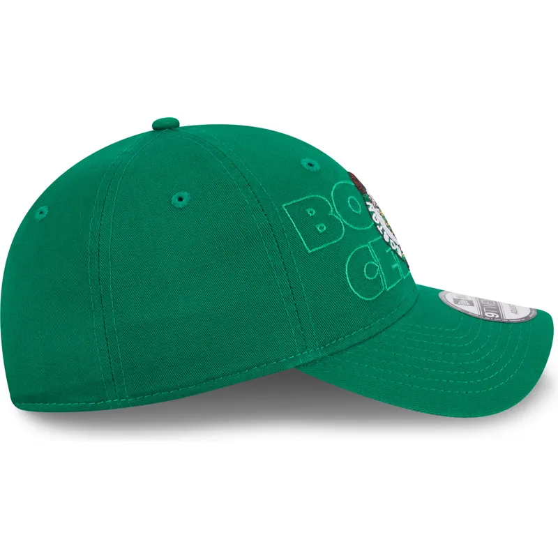 grune-verstellbare-curved-cap-9twenty-draft-edition-2023-der-boston-celtics-nba-von-new-era