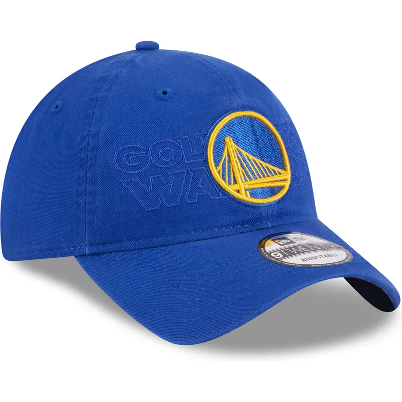 cap-zaoblena-blue-adjustable-strap-9twenty-draft-edition-2023-golden-state-warriors-nba-new-era