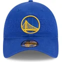 blaue-verstellbare-curved-cap-9twenty-draft-edition-2023-der-golden-state-warriors-nba-von-new-era