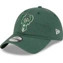 grune-verstellbare-curved-cap-9twenty-draft-edition-2023-der-milwaukee-bucks-nba-von-new-era