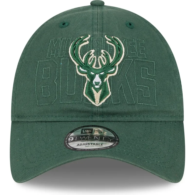siltovka-zaoblena-zelena-nastavitelny-9twenty-draft-edition-2023-milwaukee-bucks-nba-new-era