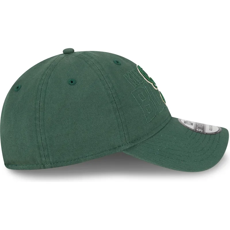 grune-verstellbare-curved-cap-9twenty-draft-edition-2023-der-milwaukee-bucks-nba-von-new-era