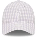 cap-zaoblena-violet-adjustable-strap-claro-9twenty-gingham-new-york-yankees-mlb-new-era