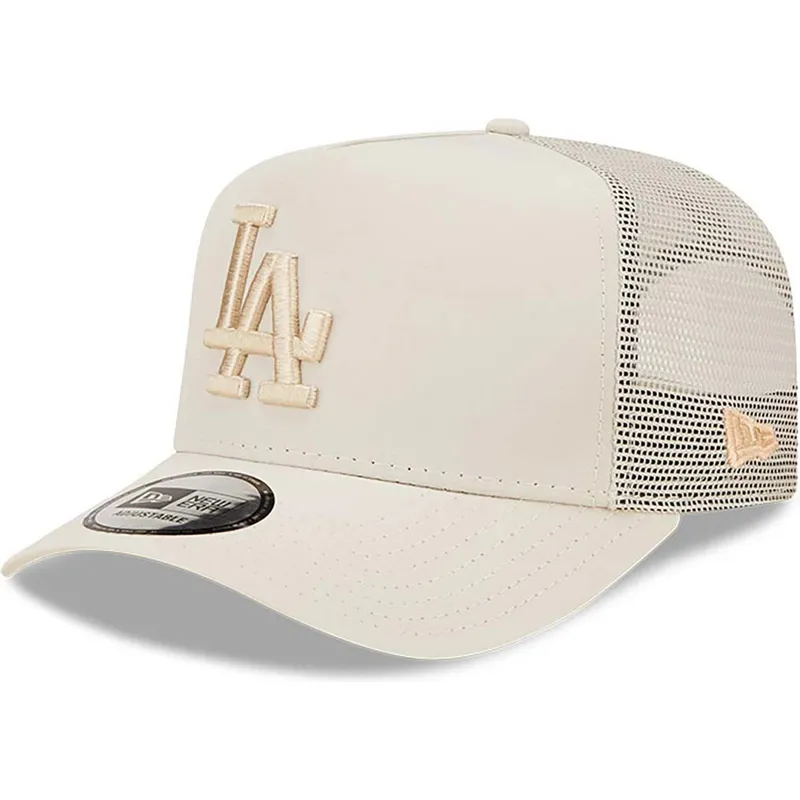 siltovka-zaoblena-bezova-snapback-a-frame-tech-ripstop-los-angeles-dodgers-mlb-new-era