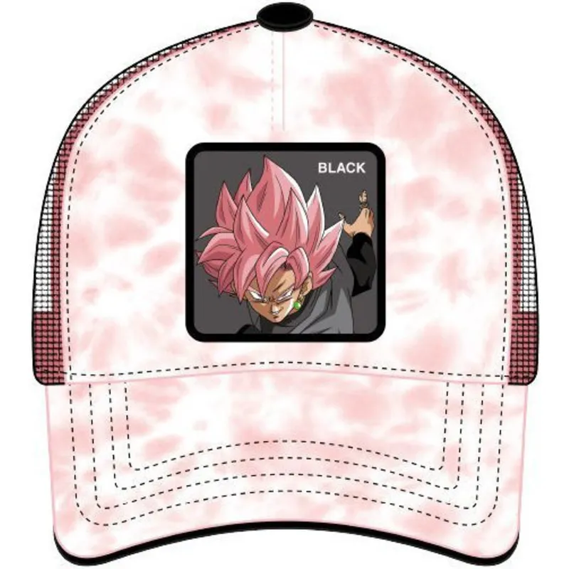 trucker-cap-rosa-und-weiss-goku-black-bla3-dragon-ball-von-capslab