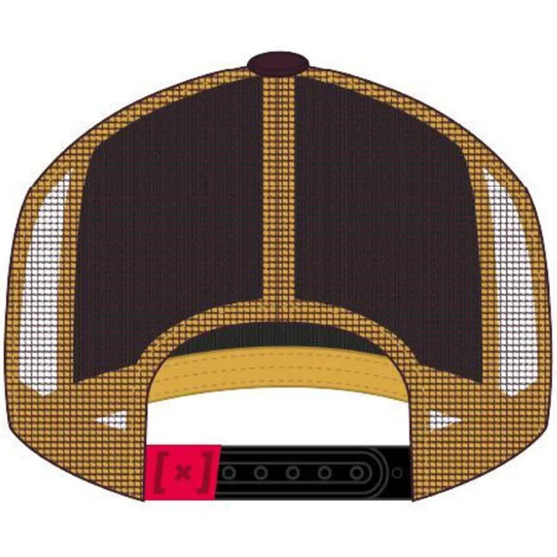 trucker-cap-braun-und-rot-kid-buu-kid2-dragon-ball-von-capslab