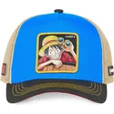 blaue-und-braune-trucker-kappe-monkey-d-luffy-op2-luf4-one-piece-von-capslab