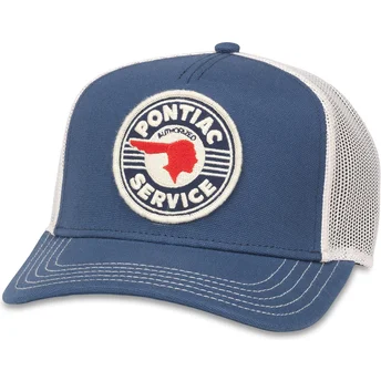 Gorra trucker azul y blanca snapback Pontiac Authorized...