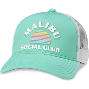 Grüne und weiße Trucker-Snapback-Kappe Malibu Social Club Riptide Valin von American Needle