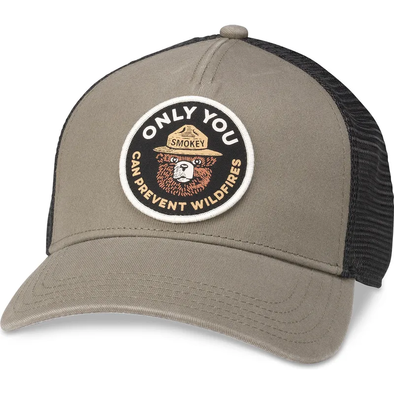 smokey-bear-valin-snapback-trucker-kappe-in-braun-und-schwarz-von-american-needle