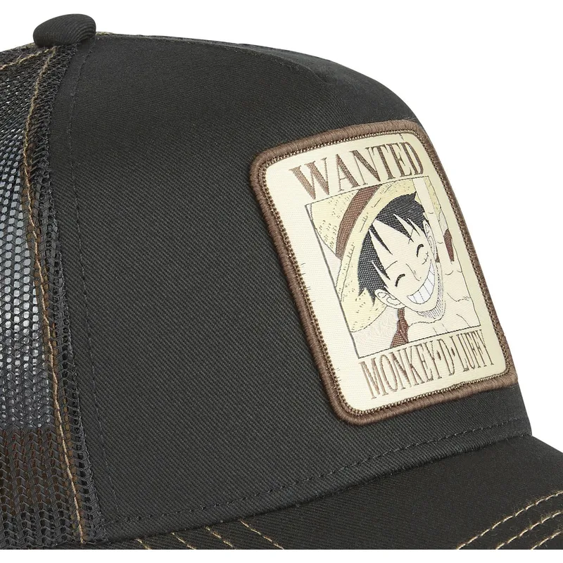 schwarze-trucker-cap-monkey-d-luffy-wanted-dead-or-alive-wan1-one-piece-von-capslab