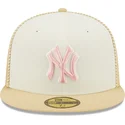 siltovka-rovna-bezova-upravena-rosa-59fifty-seam-stitch-new-york-yankees-mlb-new-era