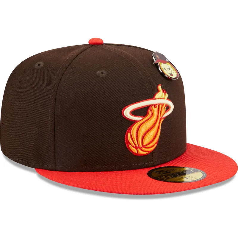 cap-rovna-brown-ajustada-59fifty-the-elements-fire-pin-miami-heat-nba-new-era