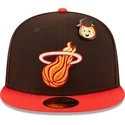 cap-rovna-brown-ajustada-59fifty-the-elements-fire-pin-miami-heat-nba-new-era