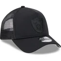 new-era-black-logo-9forty-a-frame-all-day-trucker-las-vegas-raiders-nfl-black-trucker-hat