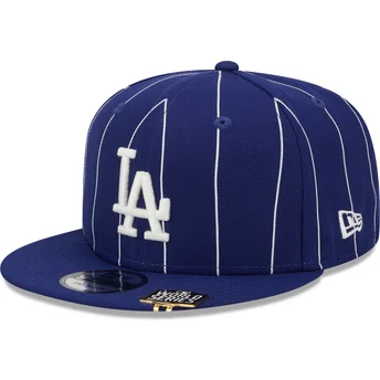 Cap rovná blue snapback 9FIFTY Pinstripe Visor Clip Los Angeles Dodgers MLB New Era