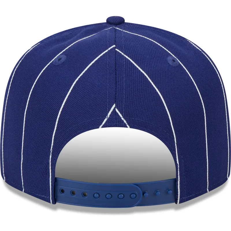 blaue-flache-snapback-kappe-9fifty-pinstripe-visor-clip-der-los-angeles-dodgers-mlb-von-new-era