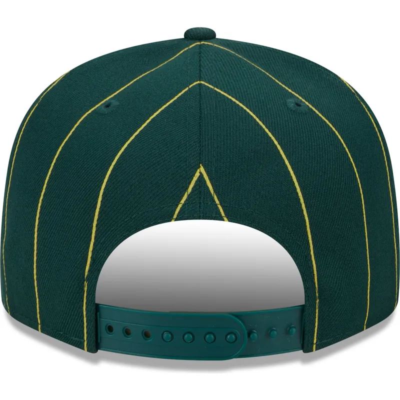 gorra-plana-verde-snapback-9fifty-pinstripe-visor-clip-de-oakland-athletics-mlb-de-new-era