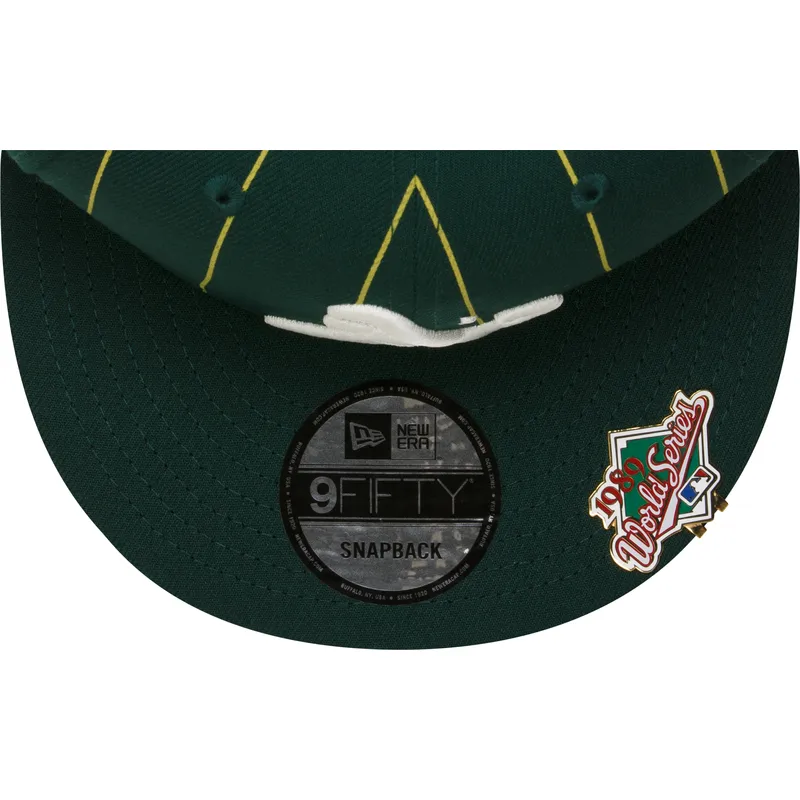 siltovky-rovna-zelena-snapback-9fifty-pinstripe-visor-clip-oakland-athletics-mlb-new-era