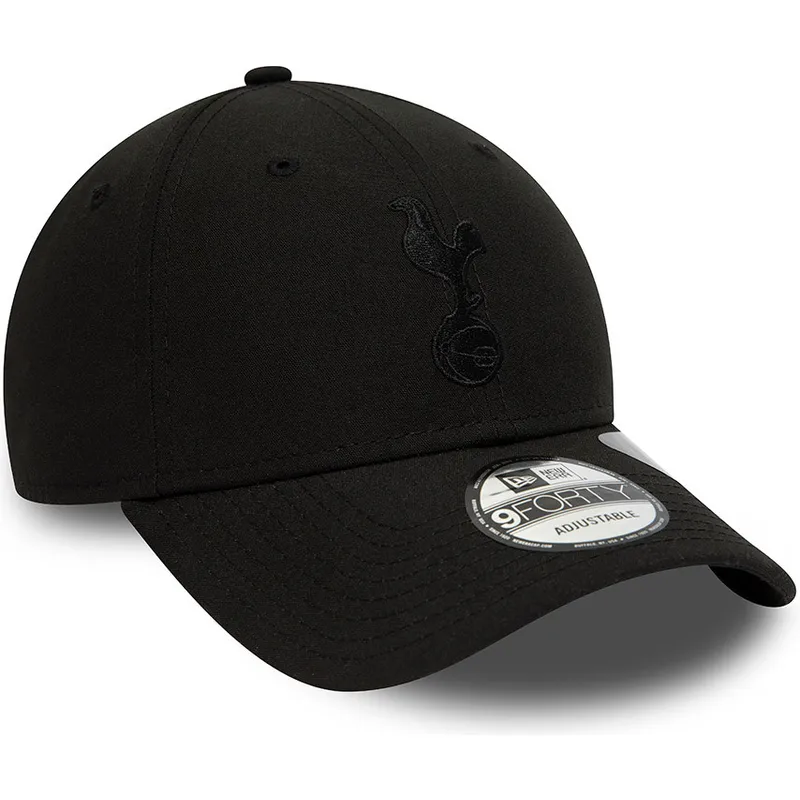 gorra-curva-negra-ajustable-con-logo-negro-9forty-repreve-de-tottenham-hotspur-football-club-premier-league-de-new-era