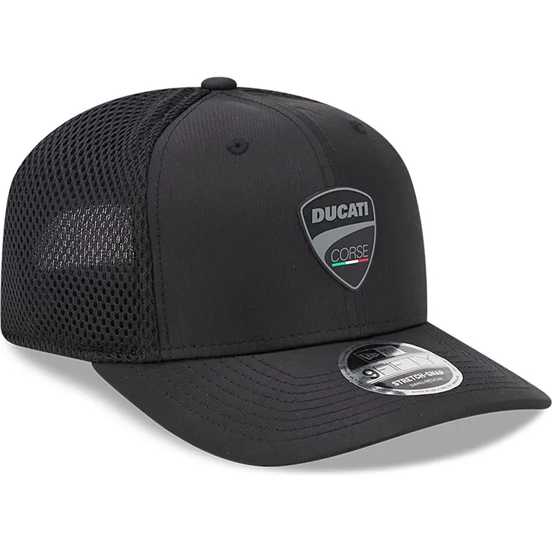 siltovka-zaoblena-cierna-snapback-9fifty-stretch-snap-ripstop-ducati-motor-motogp-new-era