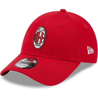 Šiltovky zaoblená červená nastaviteľný pásik 9FORTY Core AC Milan Serie A New Era