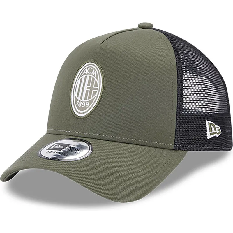 siltovka-zaoblena-zelena-snapback-a-frame-seasonal-ac-milan-serie-a-new-era