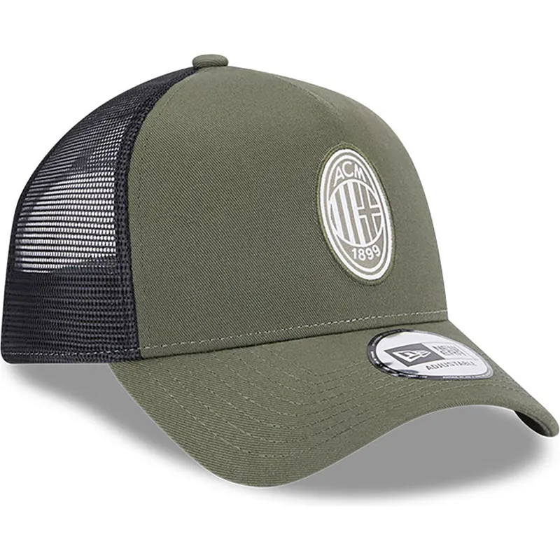 siltovka-zaoblena-zelena-snapback-a-frame-seasonal-ac-milan-serie-a-new-era