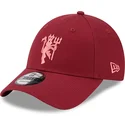 new-era-curved-brim-red-logo-9forty-seasonal-manchester-united-football-club-premier-league-red-adjustable-cap